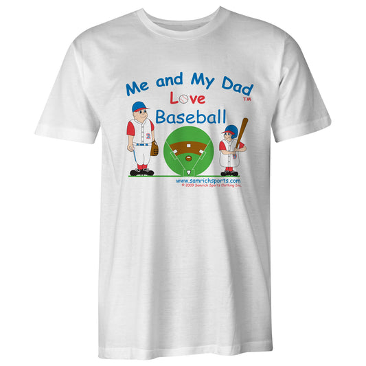Youth Me and My Dad Love Baseball Tee (Blue/Red)