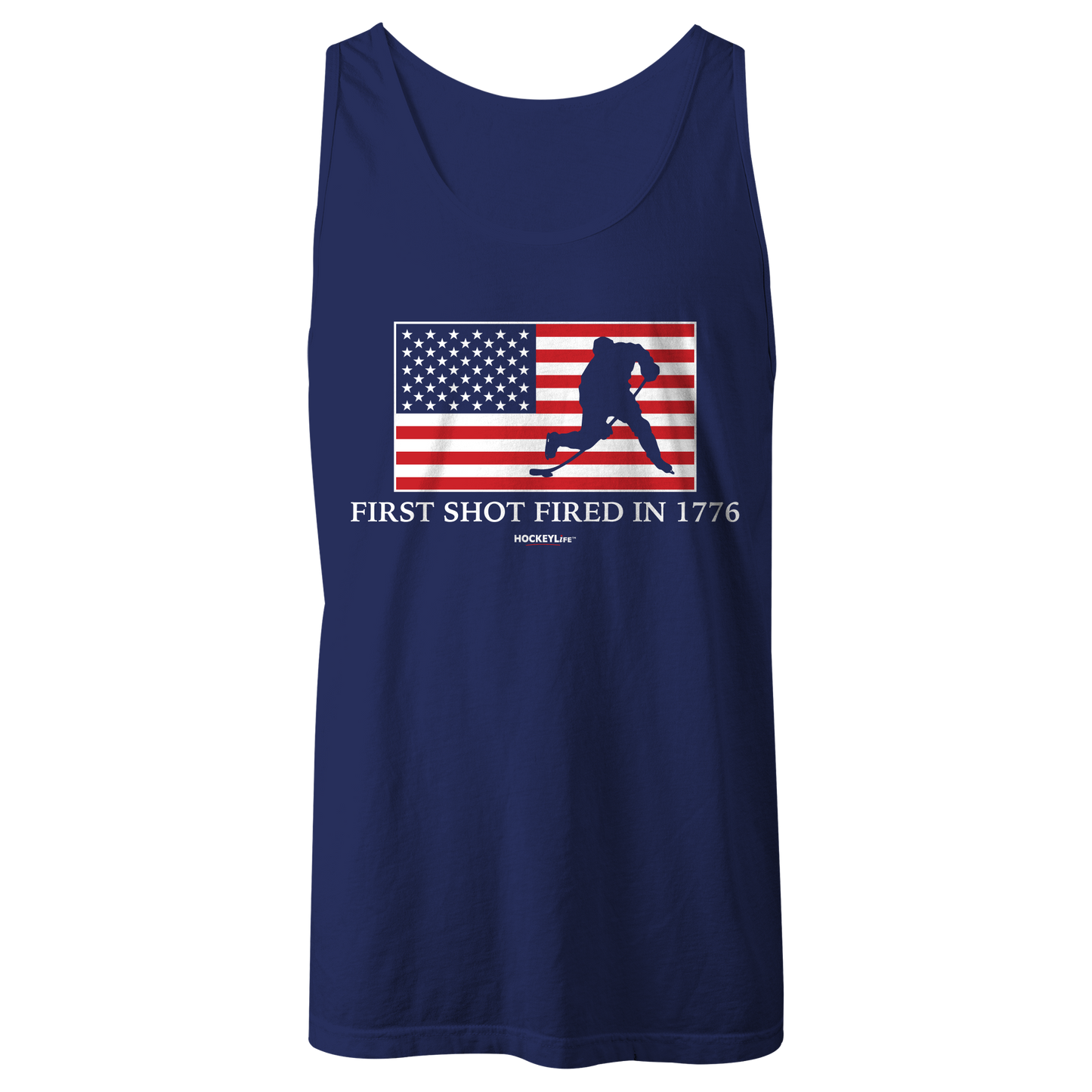First Shot Fired in 1776 Tank Top (Navy)
