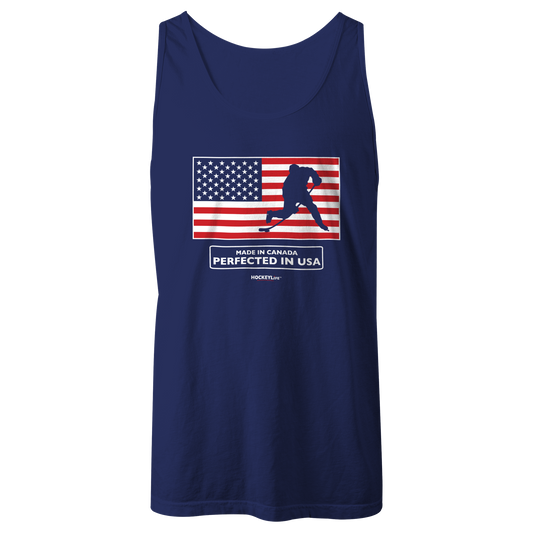 Made in Canada Perfected in USA Tank Top (Navy)