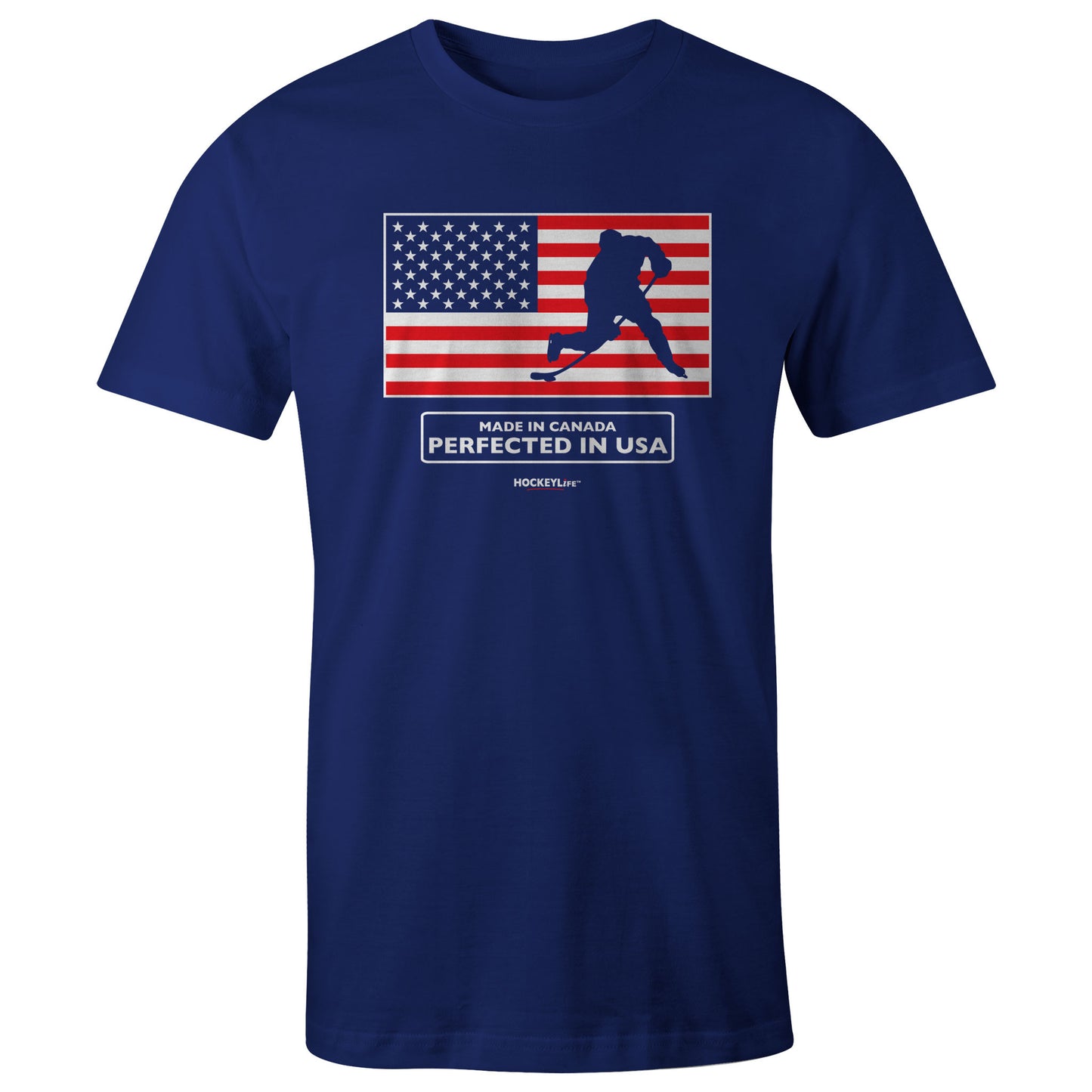 Made in Canada Perfected in USA Tee Shirt (Navy)