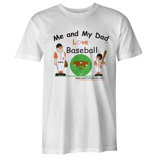 Me and My Dad Love Baseball Youth Tee (Black/Orange)