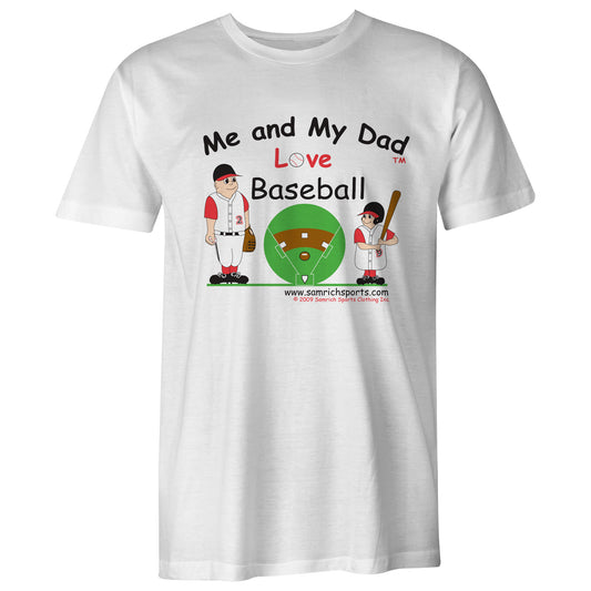 Youth Me and My Dad Love Baseball Tee (Black/Red)