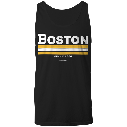 Boston Bruins Jersey Stripes Tank Top