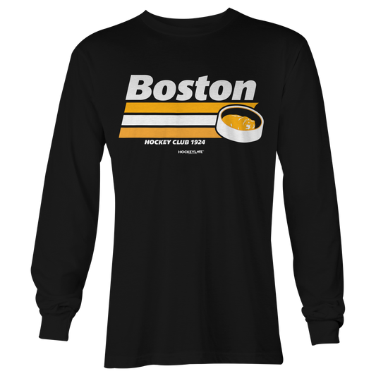 Boston Bruins Puck Long Sleeve Tee Shirt