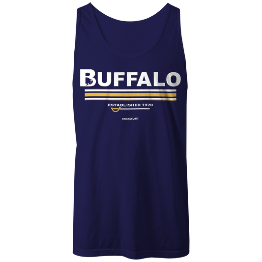 Buffalo Sabres Jersey Stripes Tank Top