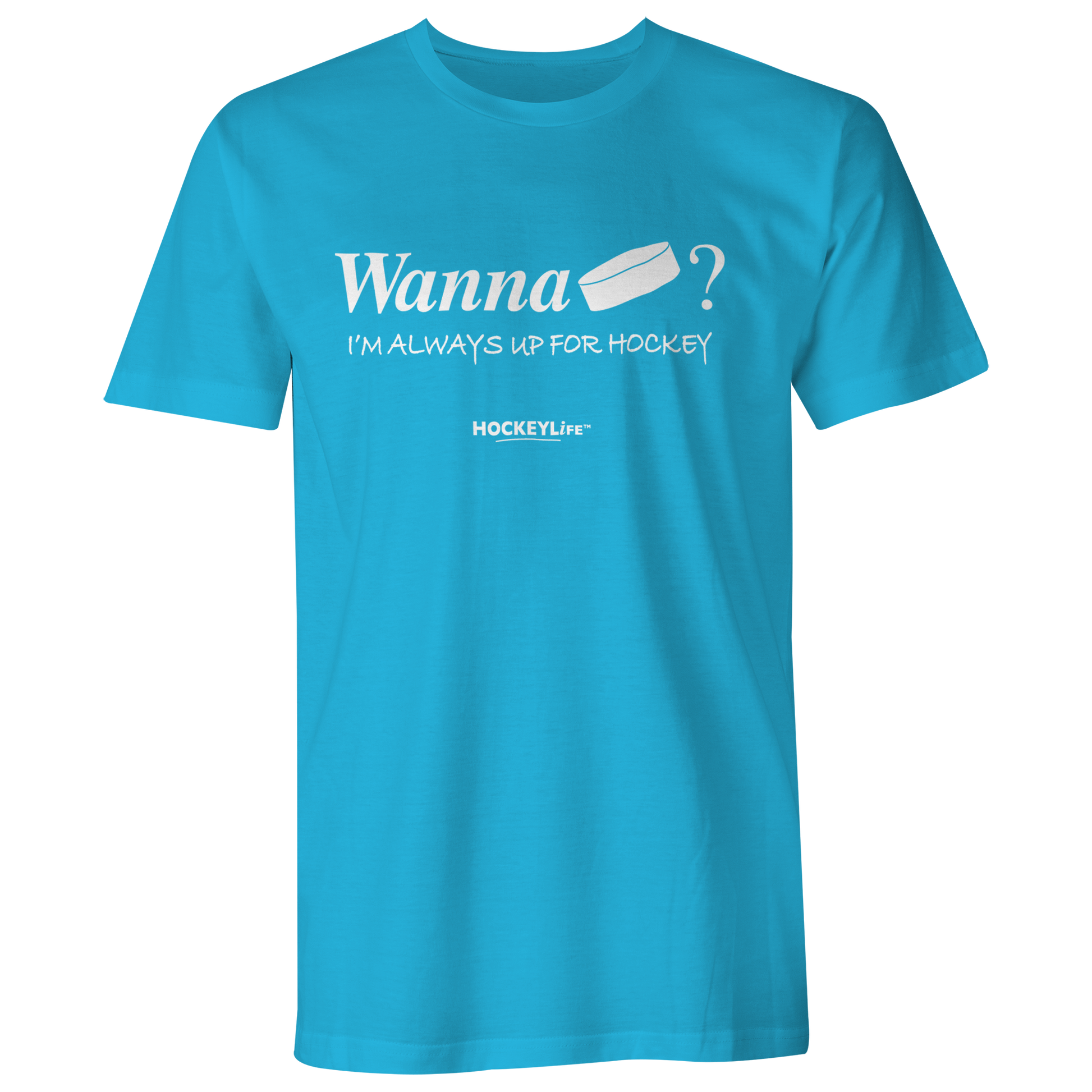 Wanna Puck? Tee Shirt (California Blue)