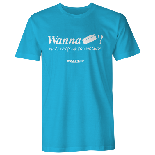 Wanna Puck? Tee Shirt (California Blue)