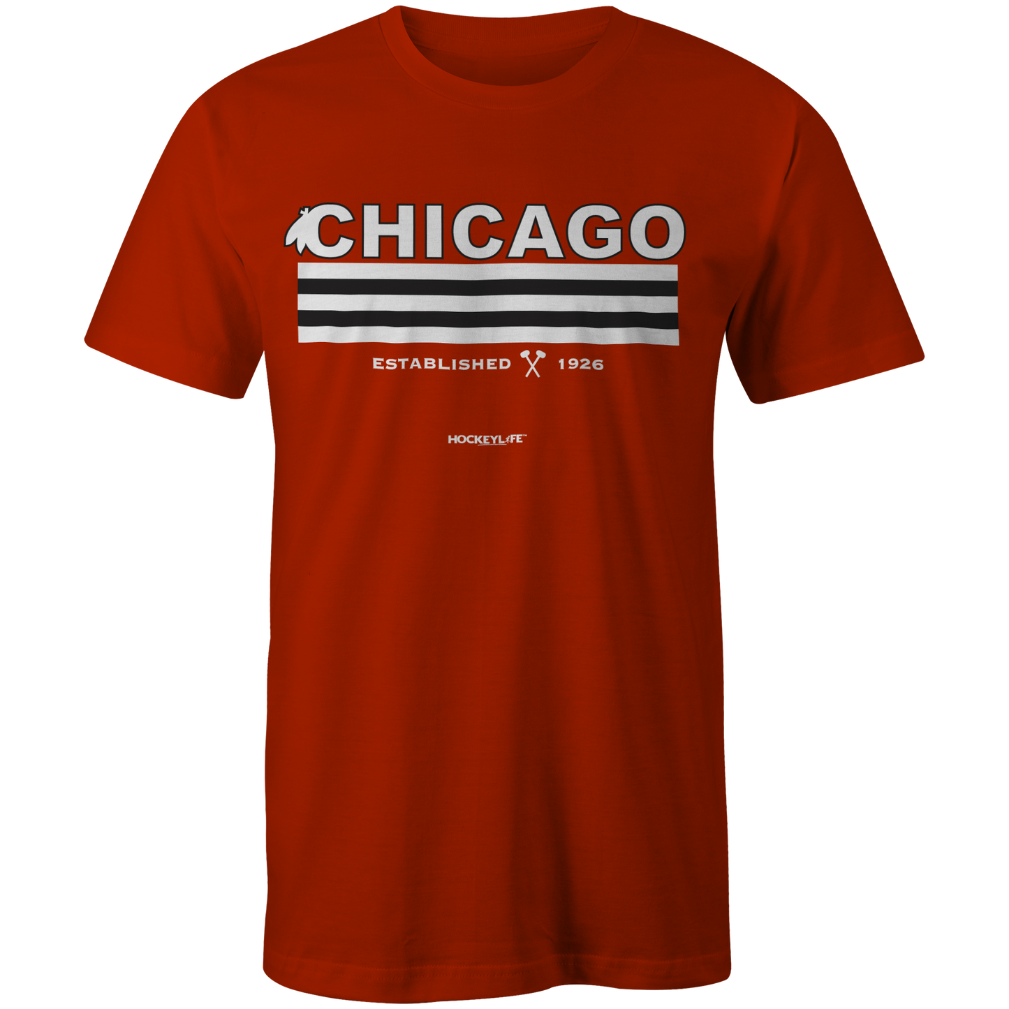 Chicago Blackhawks Jersey Stripes Tee Shirt