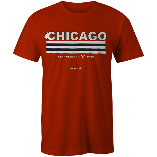 Chicago Blackhawks Jersey Stripes Tee Shirt