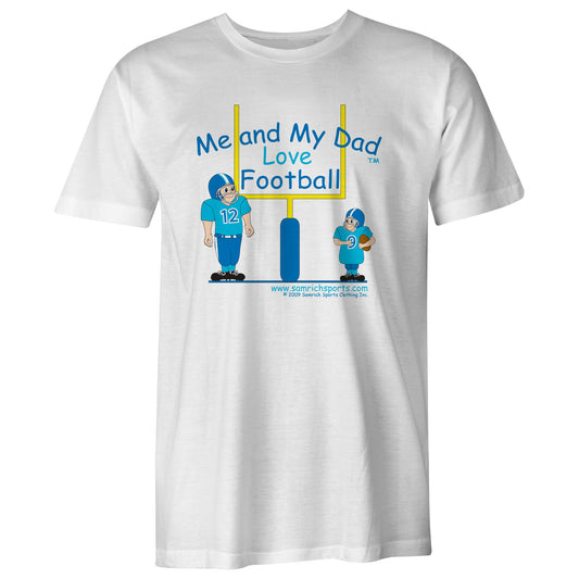 Youth Me and My Dad Love Football Tee (Blue/Light Blue)