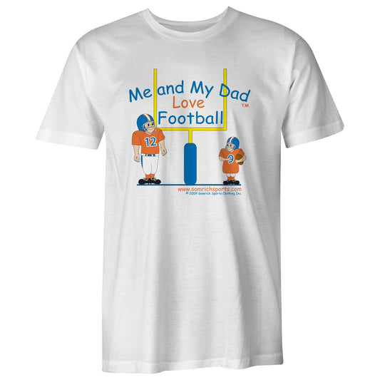 Youth Me and My Dad Love Football Tee (Blue/Orange)