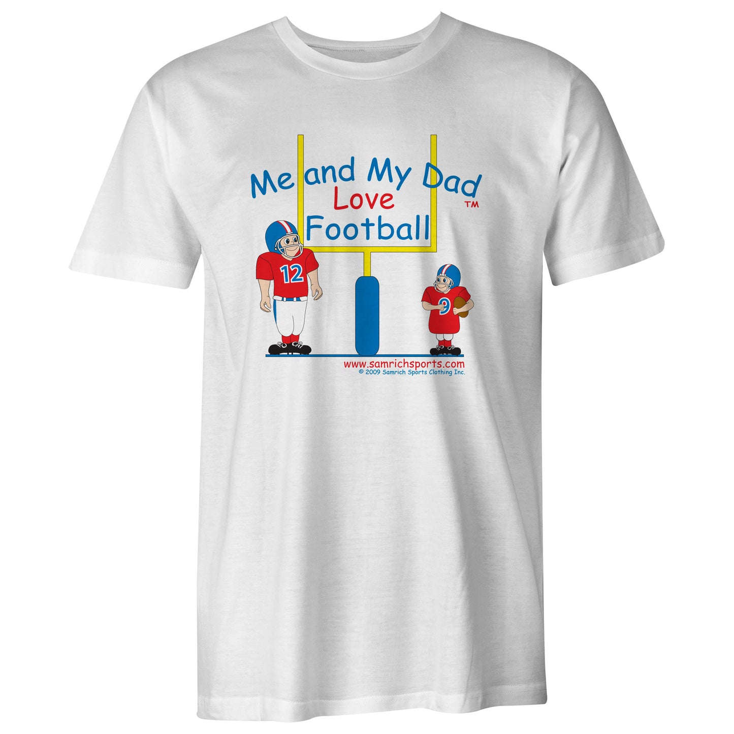 Youth Me and My Dad Love Football Tee (Blue/Red)
