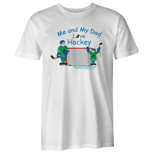 Youth Me and My Dad Love Hockey Tee (Blue/Green)