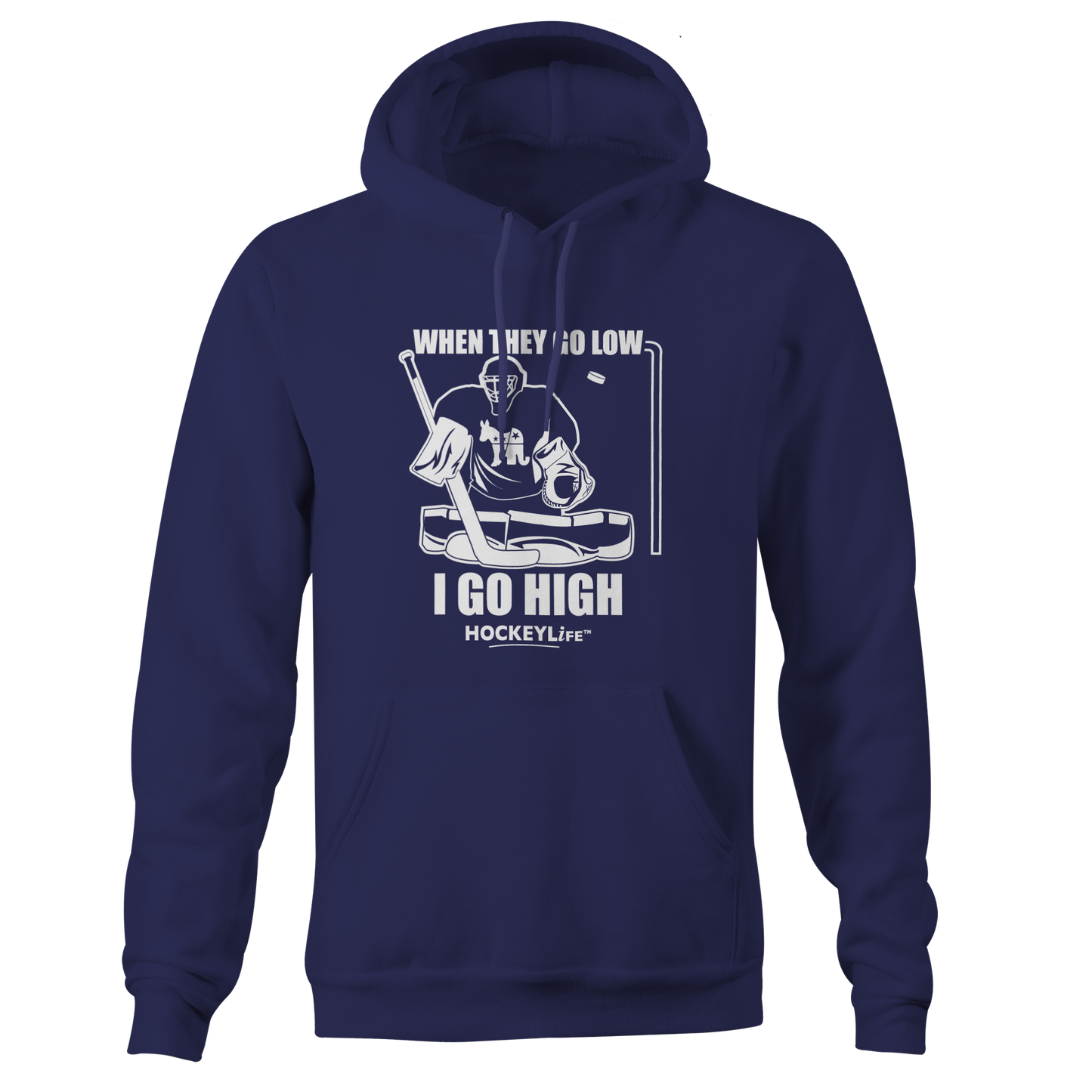 When They Go Low, I Go High Hoodie (Navy)