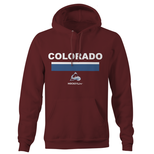 Colorado Avalanche Jersey Stripes Hoodie