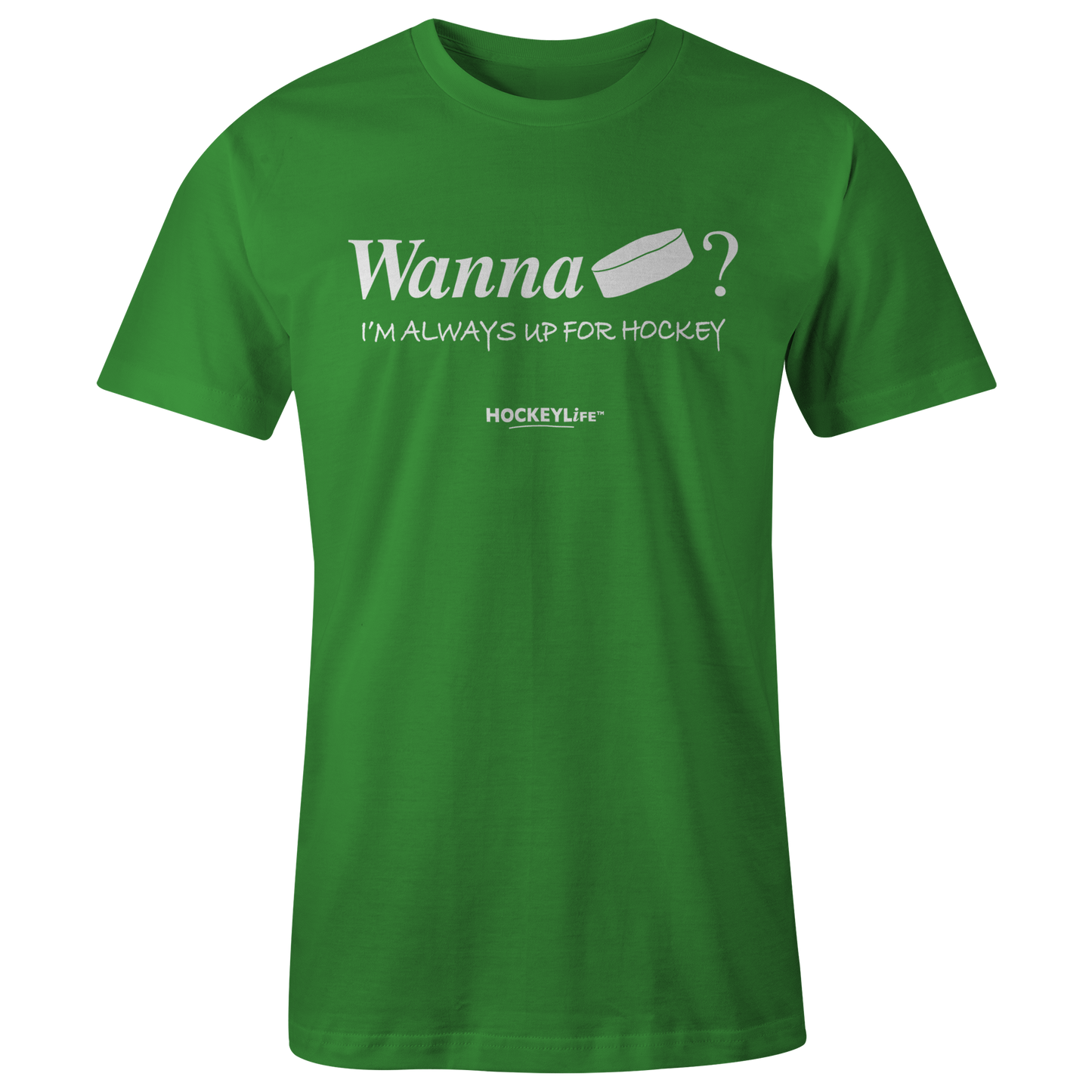 Wanna Puck? Tee Shirt (Kelly Green)