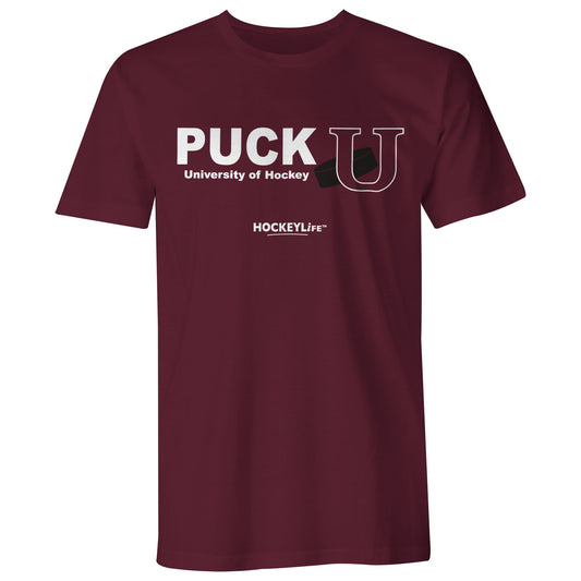 Puck U Tee Shirt (Maroon)