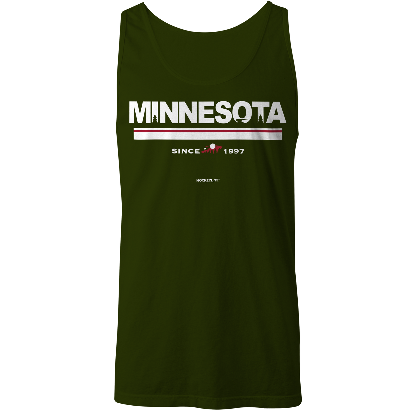 Minnesota Wild Jersey Stripes Tank Top