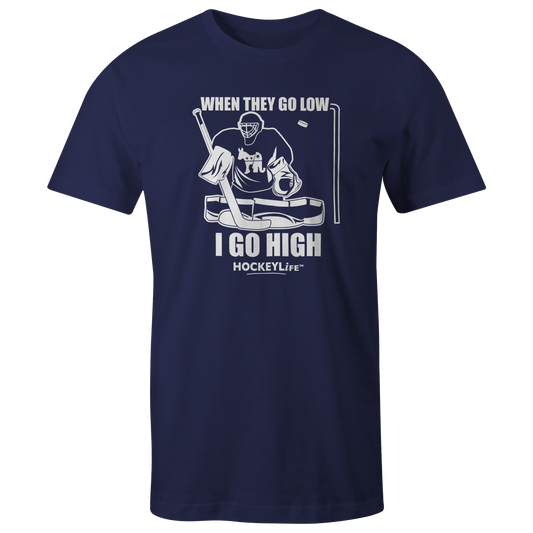 When They Go Low I Go High Tee Shirt (Navy)