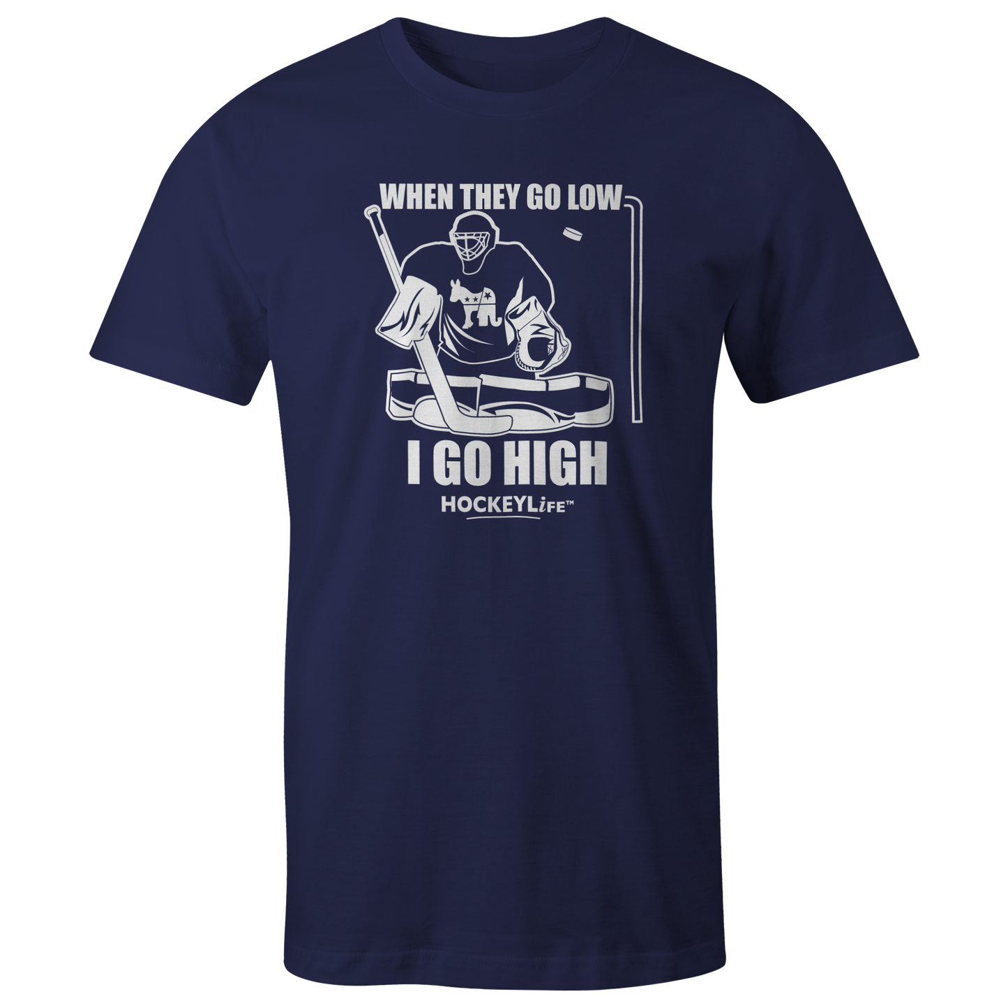 When They Go Low I Go High Tee Shirt (Navy)