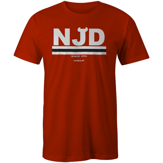 New Jersey Devils Jersey Stripes Tee Shirt