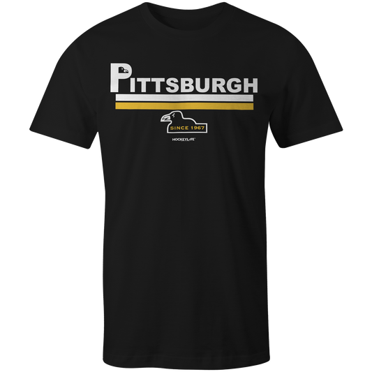 Pittsburgh Penguins Jersey Stripes Tee Shirt
