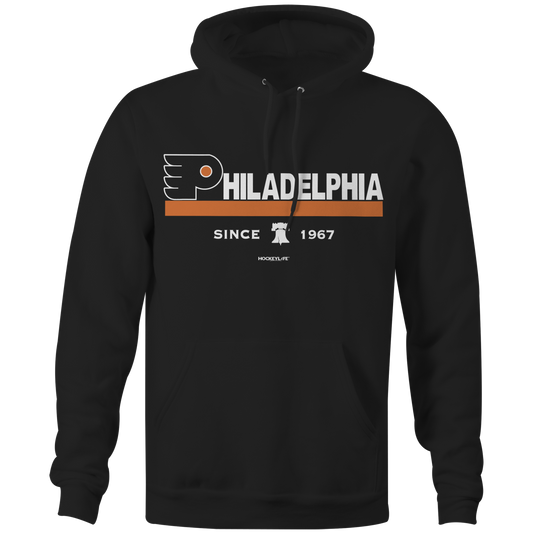 Philadelphia Flyers Jersey Stripes Hoodie (Black)