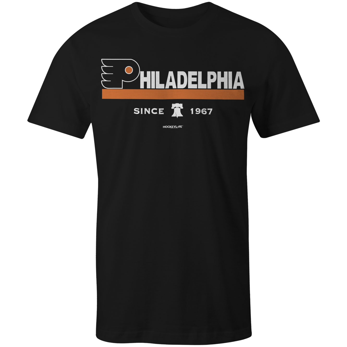 Philadelphia Flyers Jersey Stripes Tee Shirt (Black)