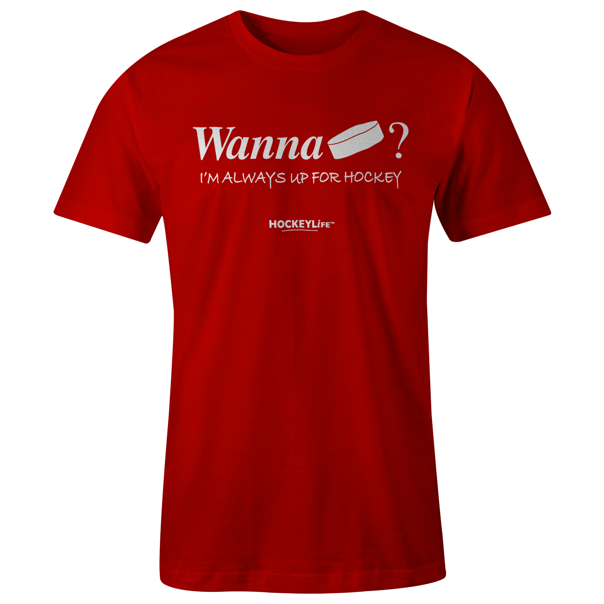 Wanna Puck? Tee Shirt (Red)