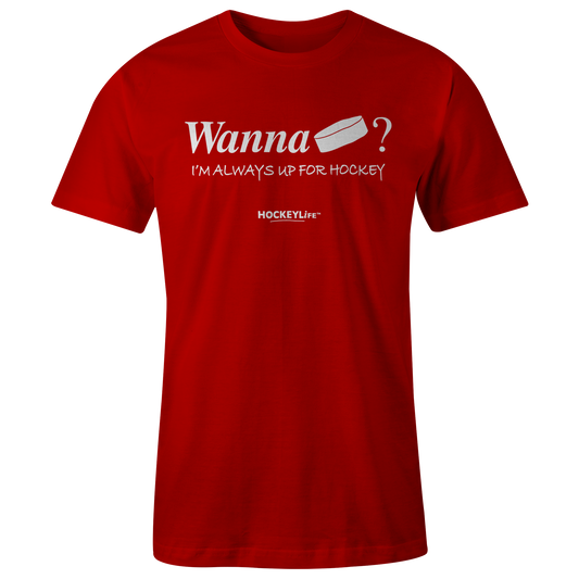 Wanna Puck? Tee Shirt (Red)