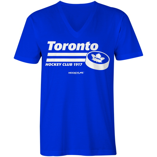 Toronto Maple Leafs Puck Ladies V-Neck Tee Shirt
