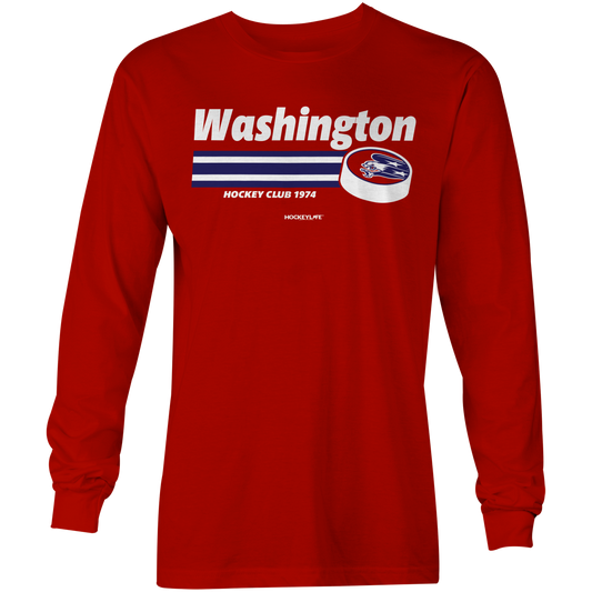 Washington Capitals Puck Long Sleeve Tee Shirt