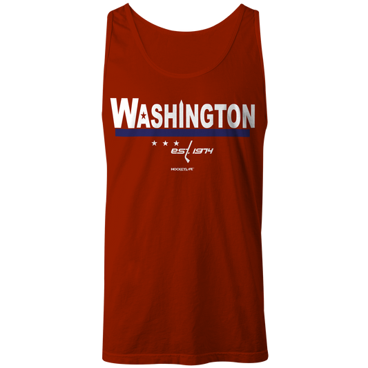 Washington Capitals Jersey Stripes Tank Top