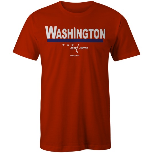 Washington Capitals Jersey Stripes Tee Shirt